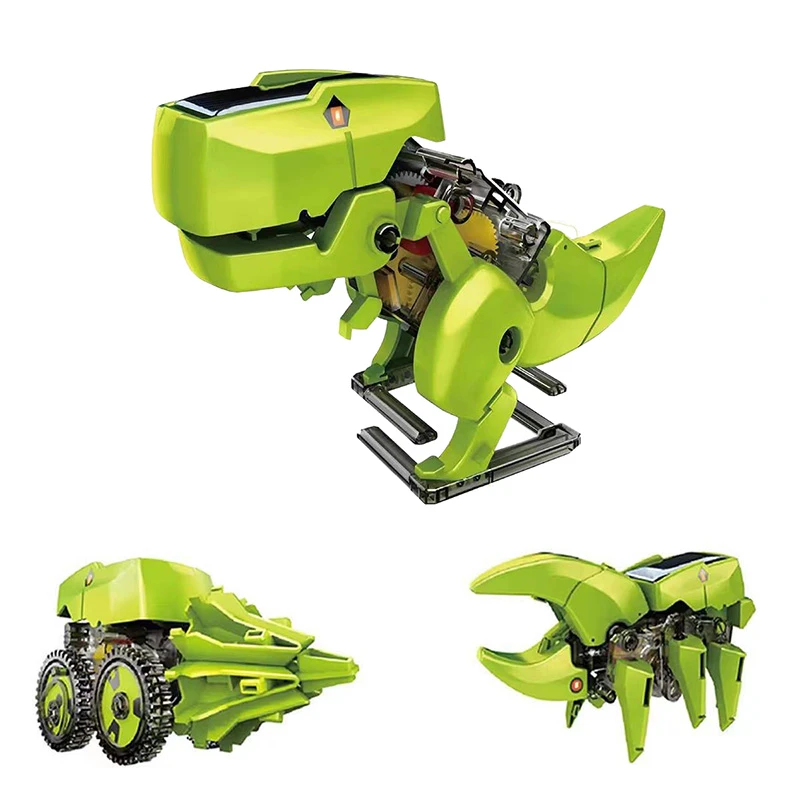 Assembled Dinosaur Solar Powered 3-in-1 Robot Toy
